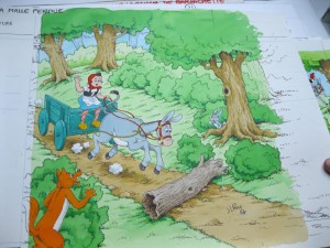 La création d’un livre jeunesse Sylvain et Sylvette. 