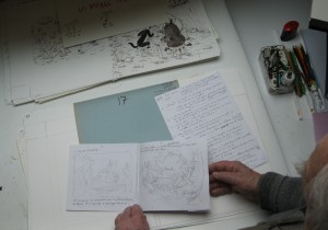 La création d’un livre jeunesse Sylvain et Sylvette. 