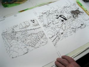 La création d’un livre jeunesse Sylvain et Sylvette. 